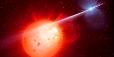 Bintang Kembar di Sistem AR Scorpii (Kredit : ESO)